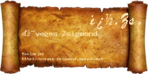 Üveges Zsigmond névjegykártya
