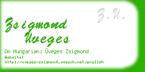 zsigmond uveges business card